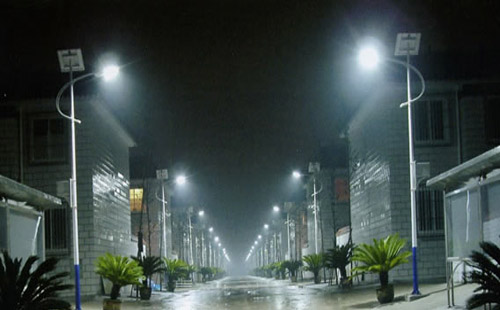 LED太陽能路燈夜景