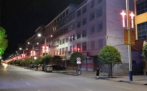 正翔戶外照明湖南常寧市松柏縣LED路燈工程案例