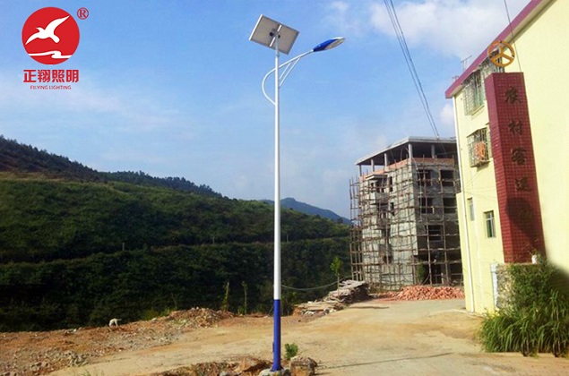湖南鄉村6米太陽能路燈工程案例