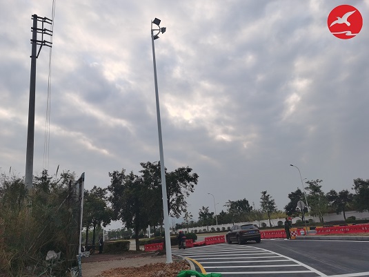 廣東省韶關(guān)市高低臂路燈和高桿燈工程案例