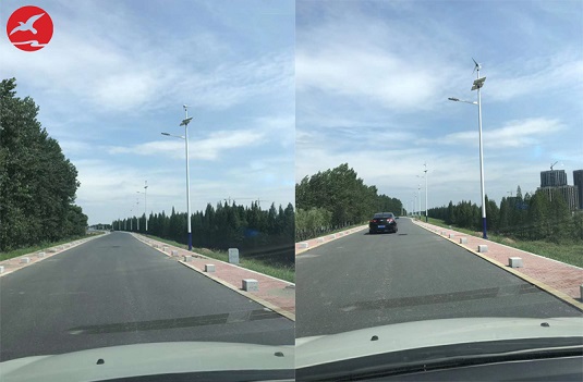湖北省荊州市江陵縣太陽能風光互補路燈
