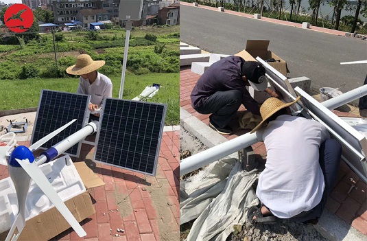 湖北省荊州市江陵縣太陽能風光互補路燈