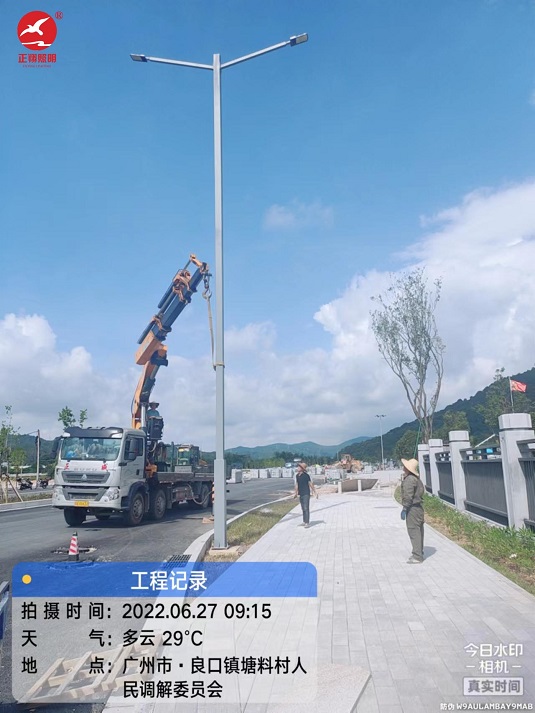 廣東從化雙臂市電路燈和球場燈安裝
